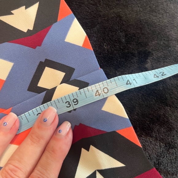 Talbots geometric placed print dress. SZ 16 Black/multi color. Round nec… - Picture 6 of 8